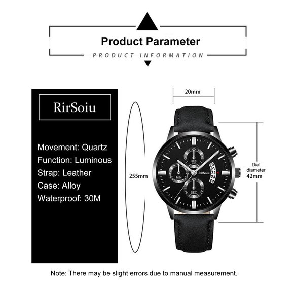 Men's Watches Fashion Business Luxury Wristwatch Analog Quartz - Picture 4 of 4